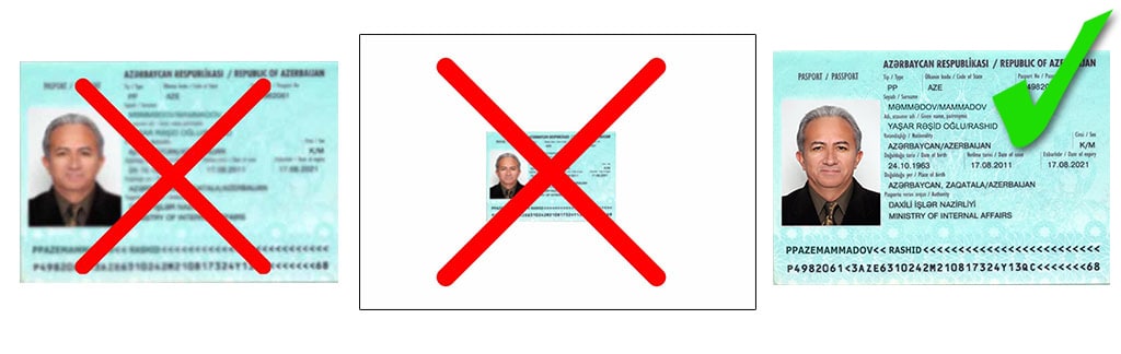 شرایط تصویر ارسالی